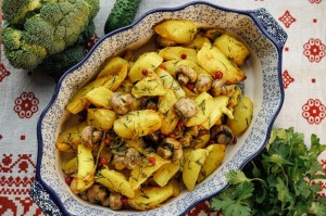 Жаркое по-домашнему с грибами постное