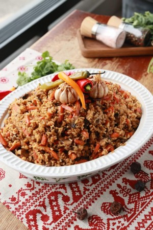 Плов с грибами