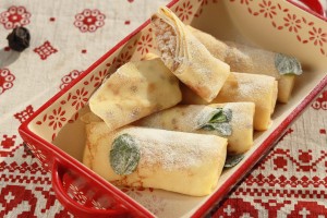 Блинчики с яблоком и корицей постные
